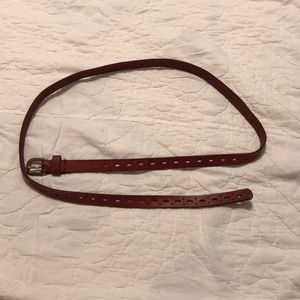 Red Brown skinny belt!